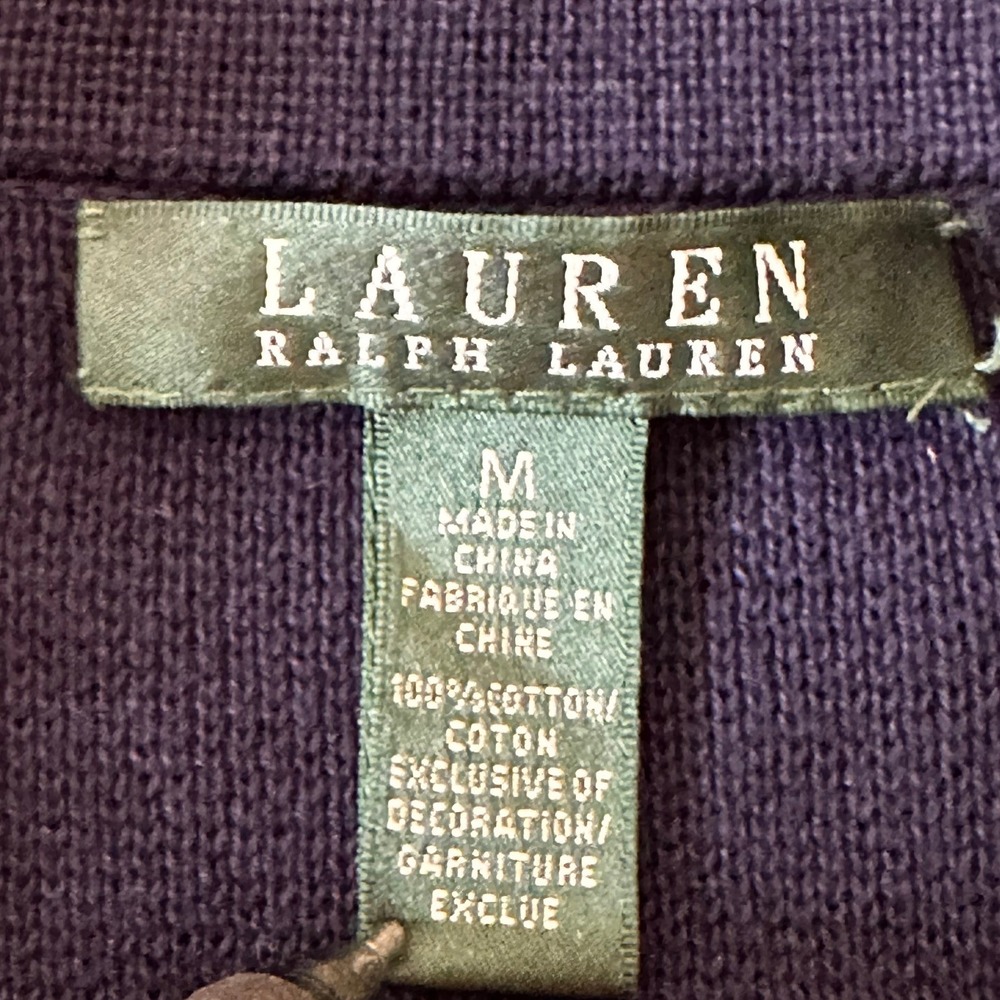 Ralph Lauren Navy Crest Emblem‎ Knit Blazer Jacket Women Gold Button Preppy - Picture 9 of 16